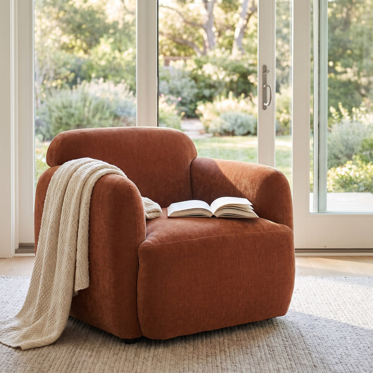 Saga Cream Fabric Upholstered Chair