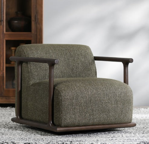 Lucia Swivel Accent Chair Kale Green