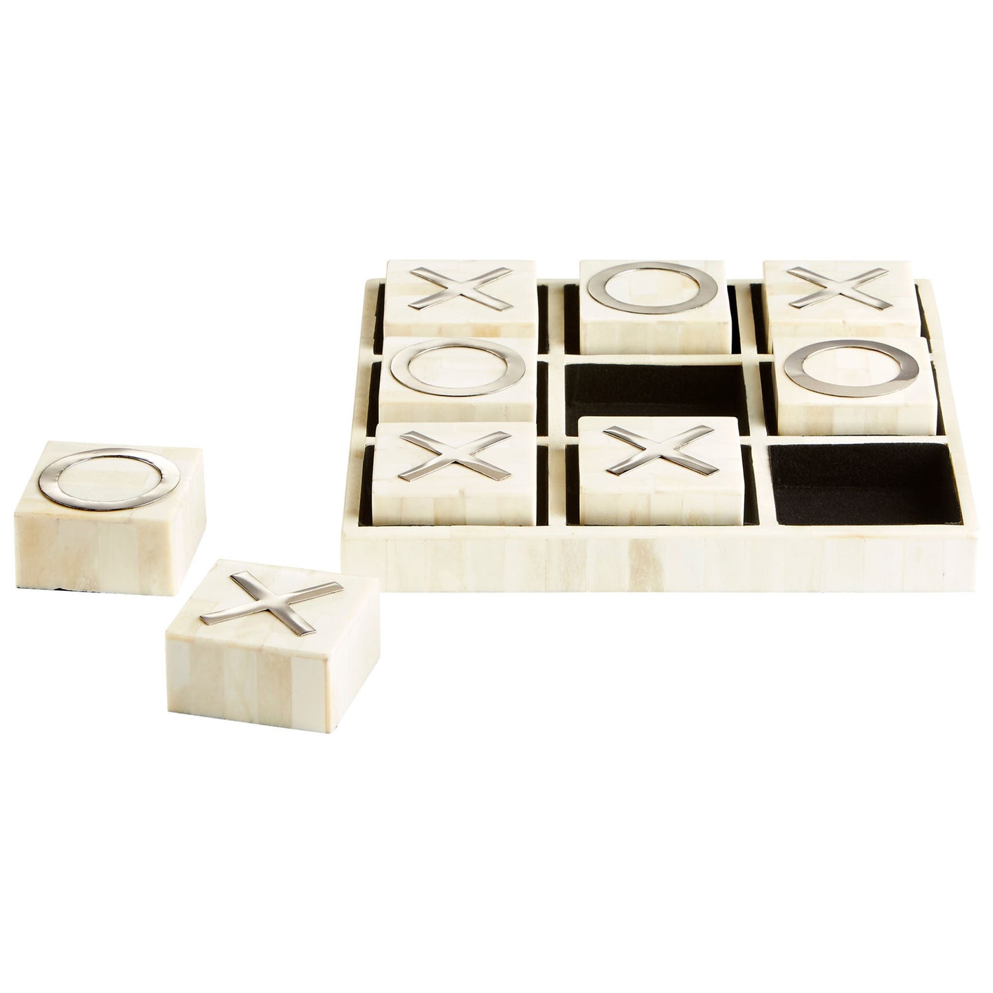 Three-In-A-Row Sculpture | Nickel And Bone