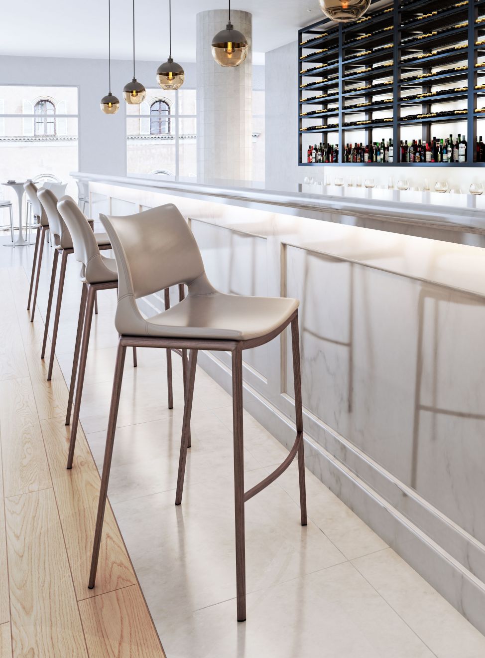 Ace Barstool Brown & Walnut