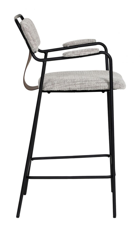 Couva Counter Stool Gray Tweed