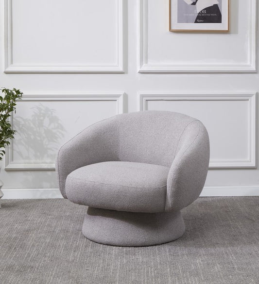 Petryna Boucle Swivel Accent Chair
