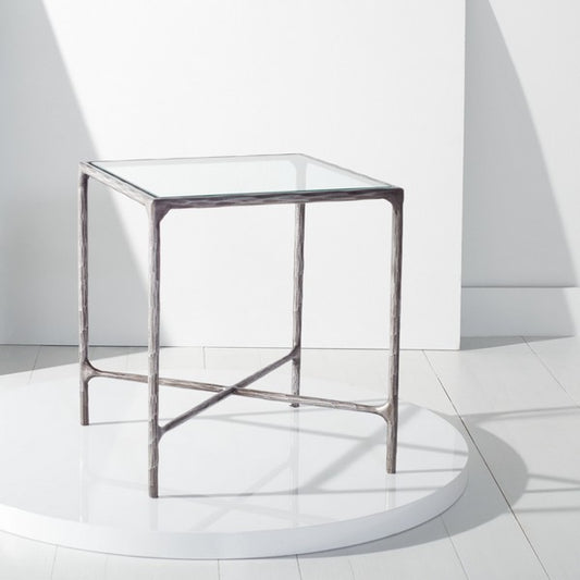 Jessa Forged Metal Square End Table