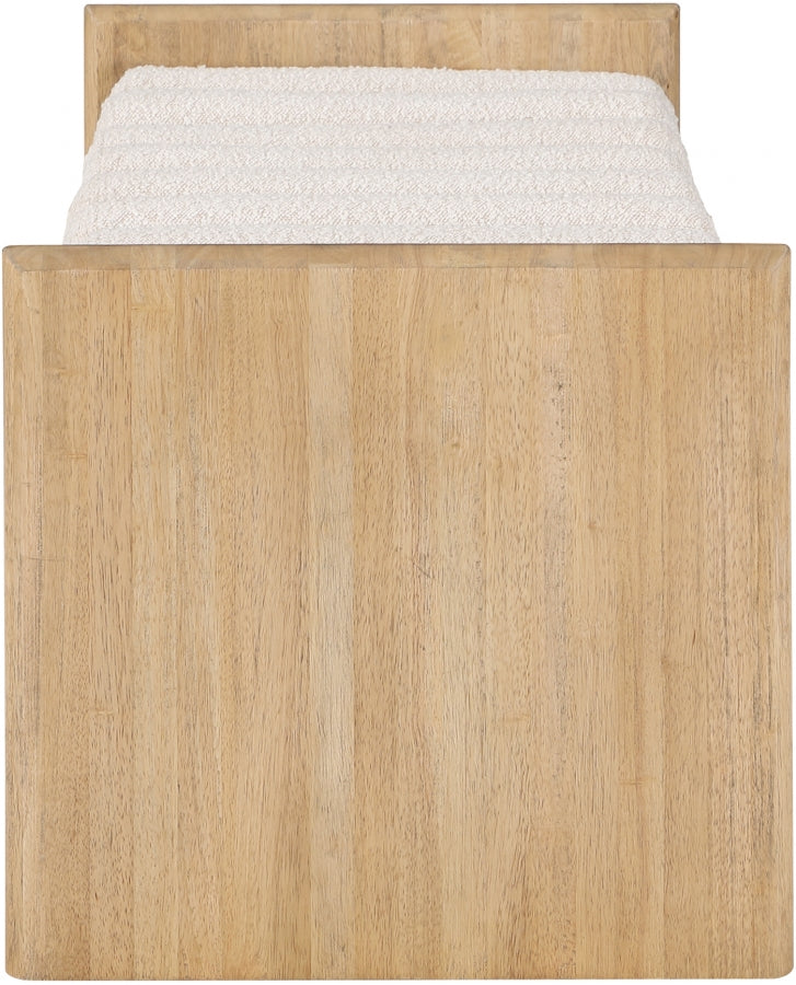 Waverly Boucle Fabric Bench
