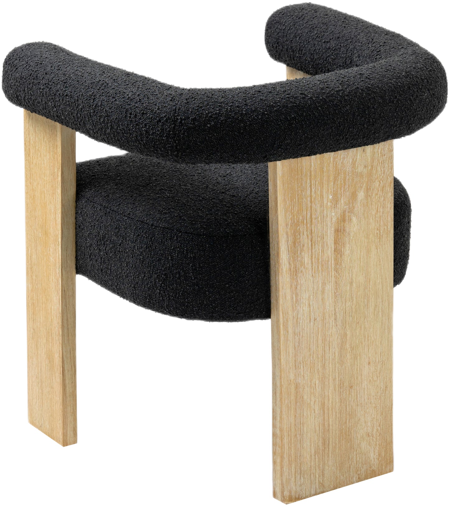 Barrel Boucle Fabric Dining Chair