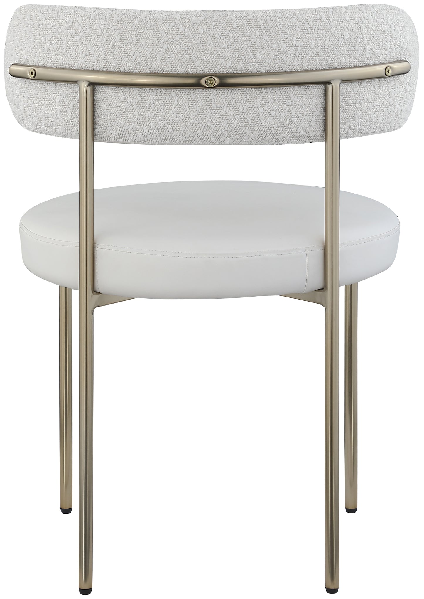 Beacon Vegan Leather and Boucle Fabric Dining Chair