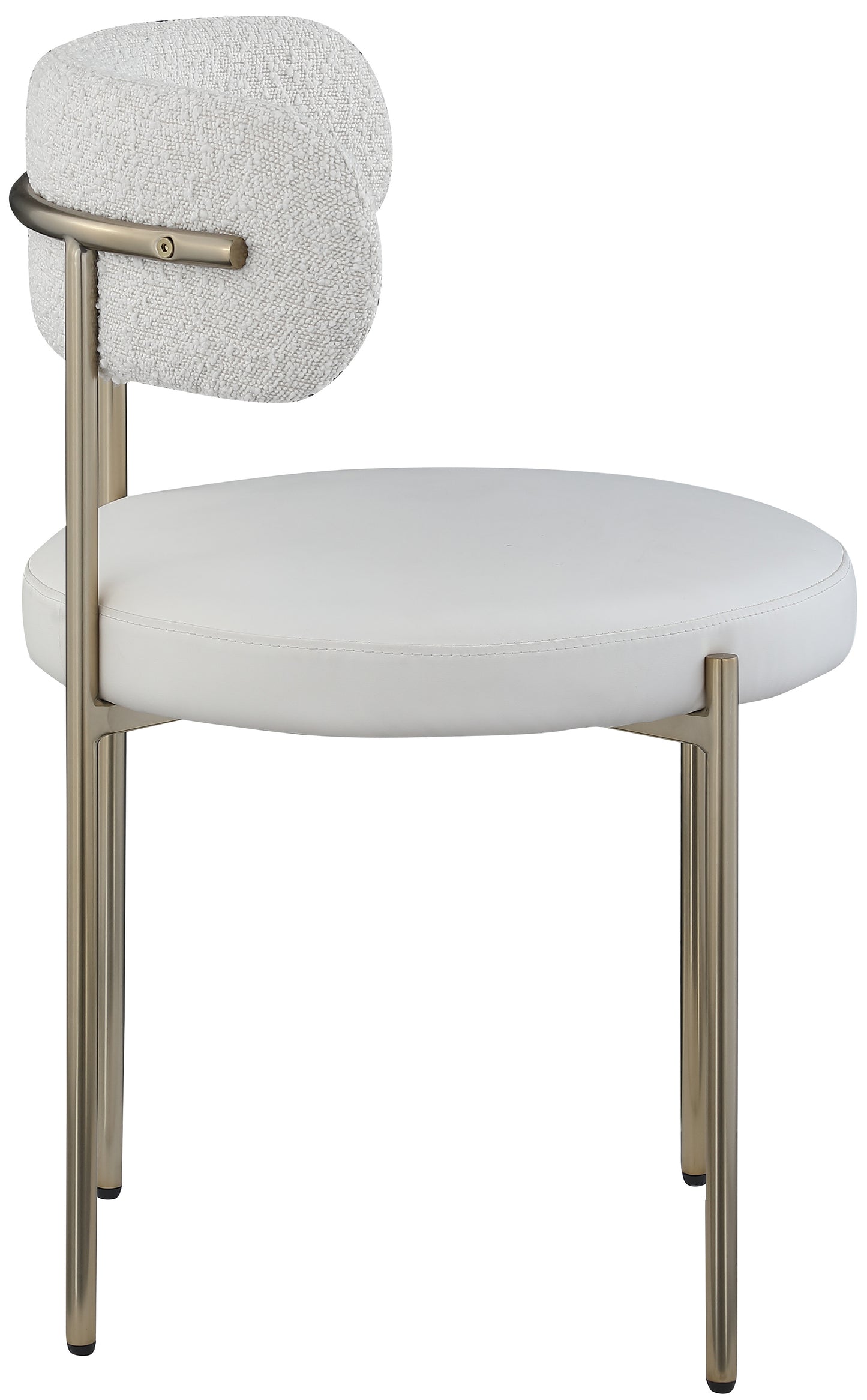 Beacon Vegan Leather and Boucle Fabric Dining Chair