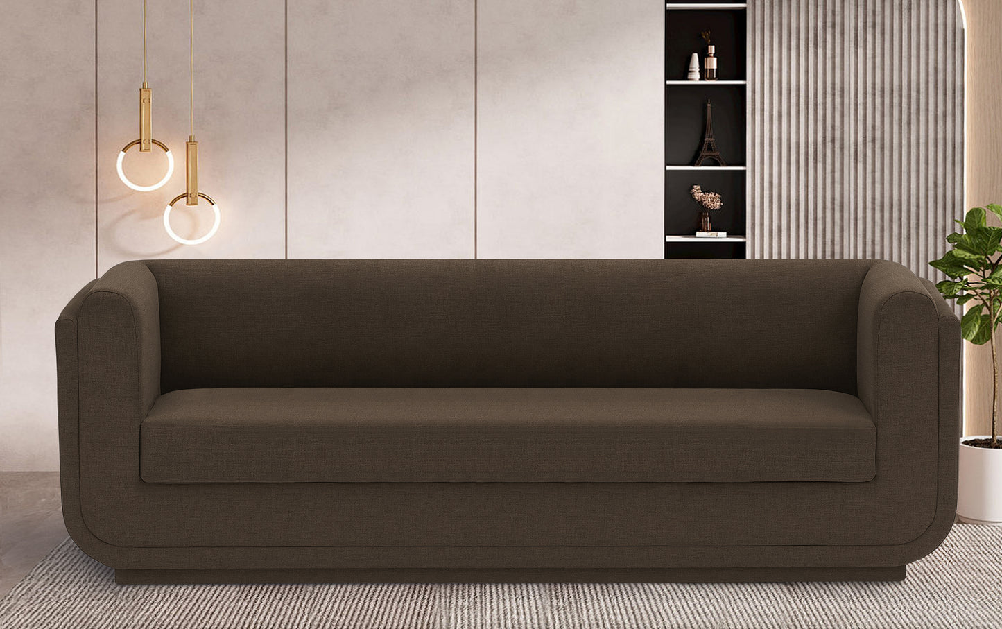Kimora Linen Textured Fabric Sofa