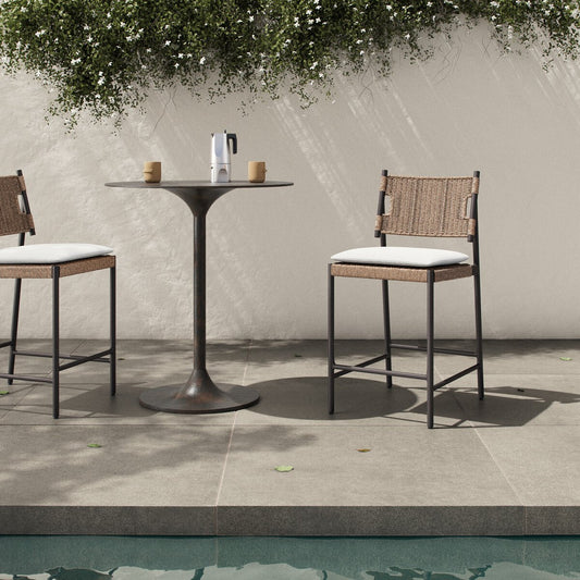 Miller Outdoor Woven Bar + Counter Stool