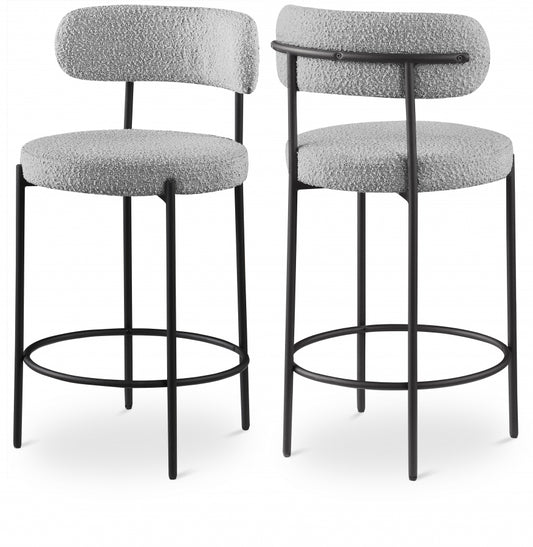 Beacon Boucle Fabric Bar / Counter Stools