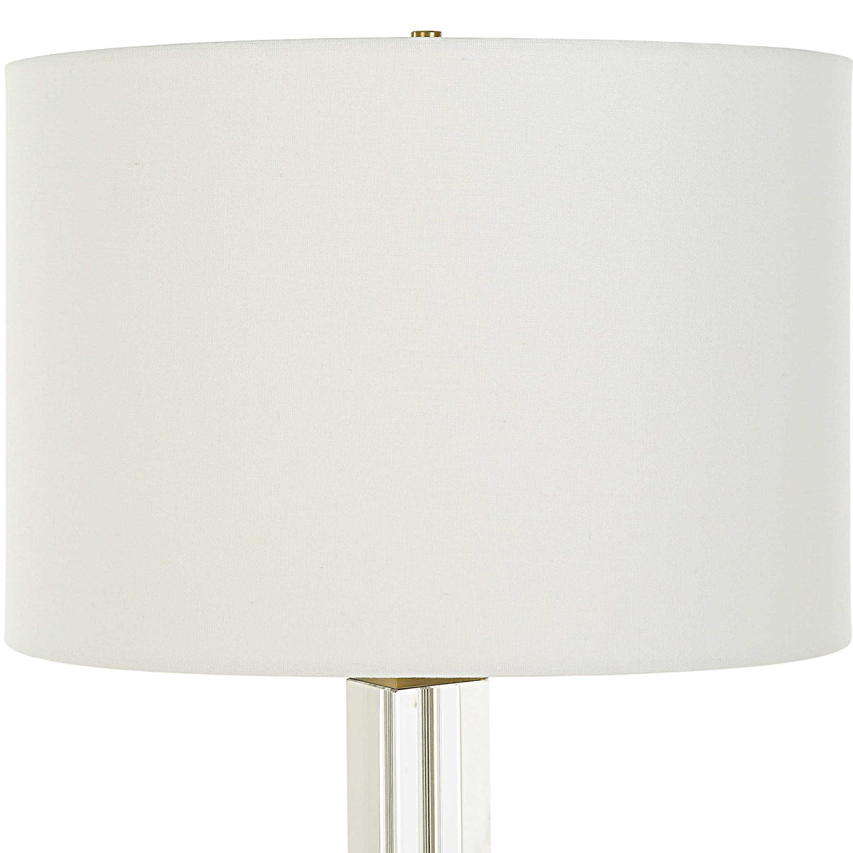 LÁMPARA DE MESA DE COLUMNA DE CRISTAL