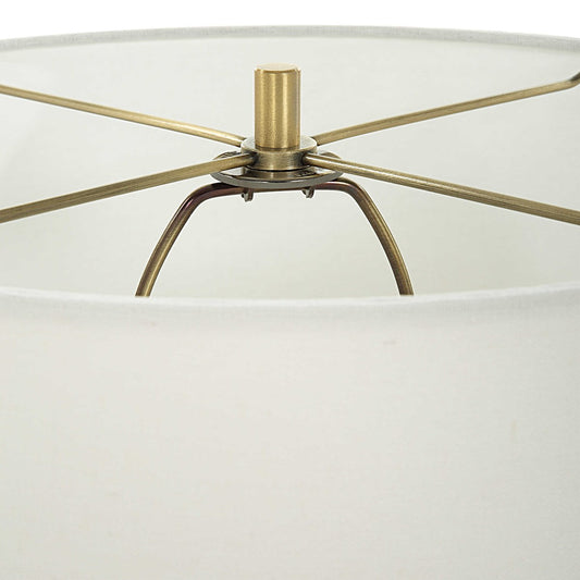 LÁMPARA DE MESA DE COLUMNA DE CRISTAL