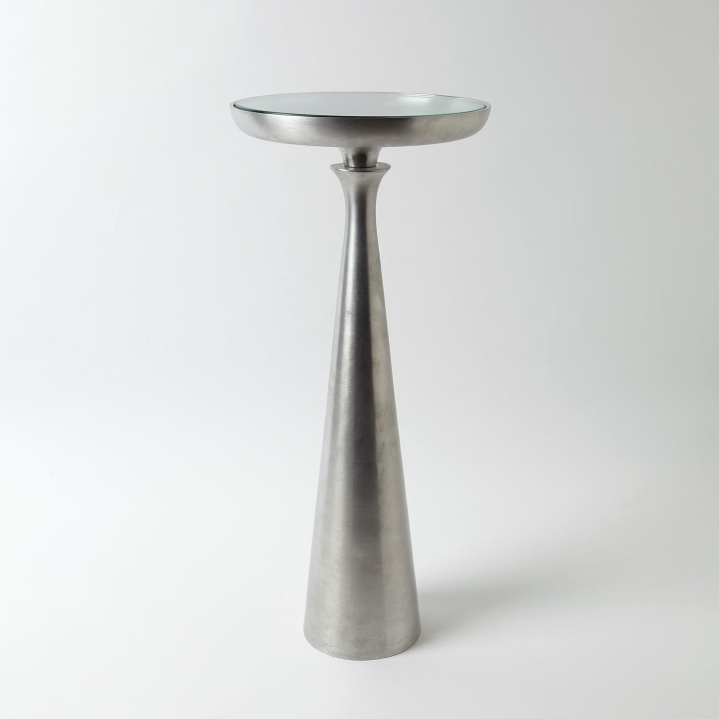 Minaret Accent Table-Satin Nickel