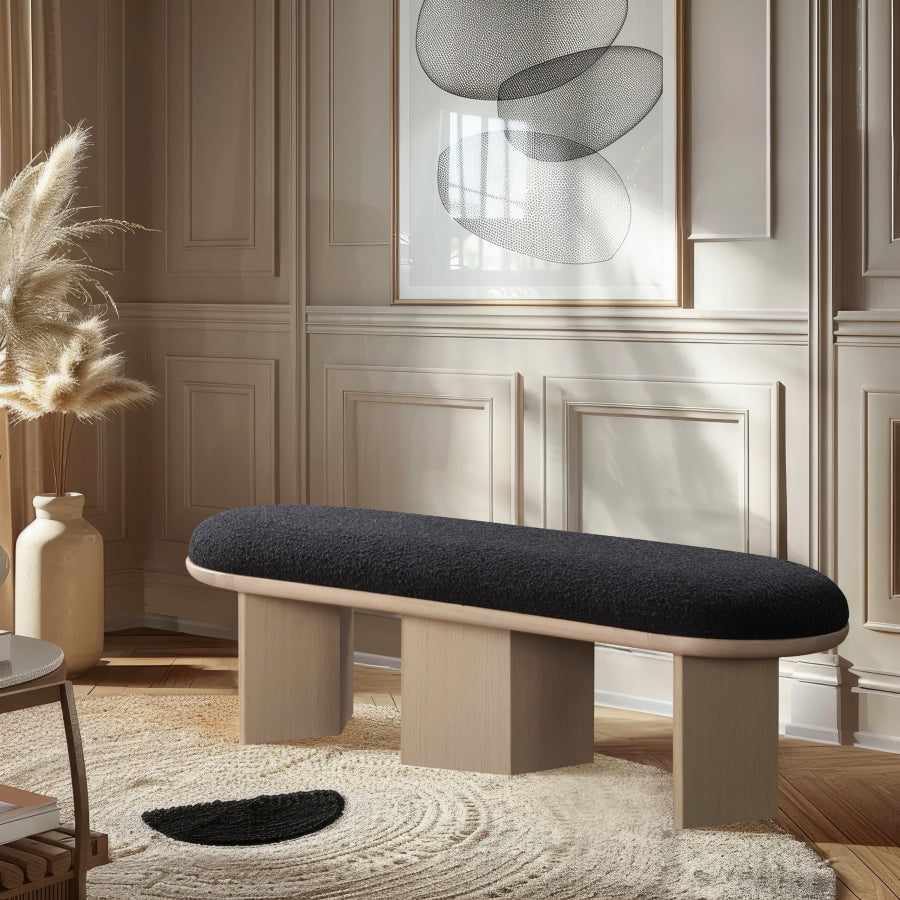 Wilshire Boucle Fabric Bench