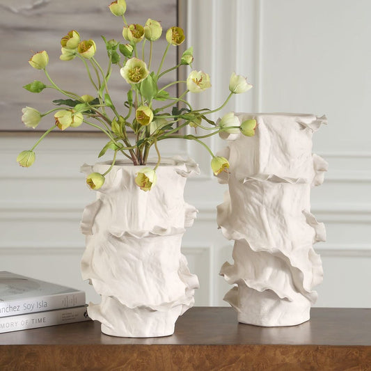 Ripple Crest Vases, S/2