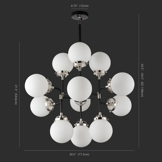 Cullen White Glass Chandelier