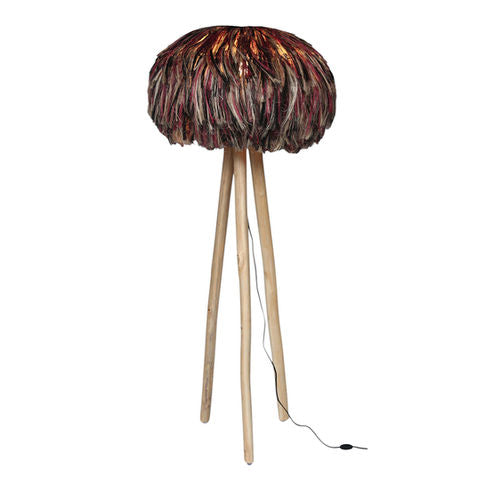 NUBA FLOOR LAMP BLACK AND RED
