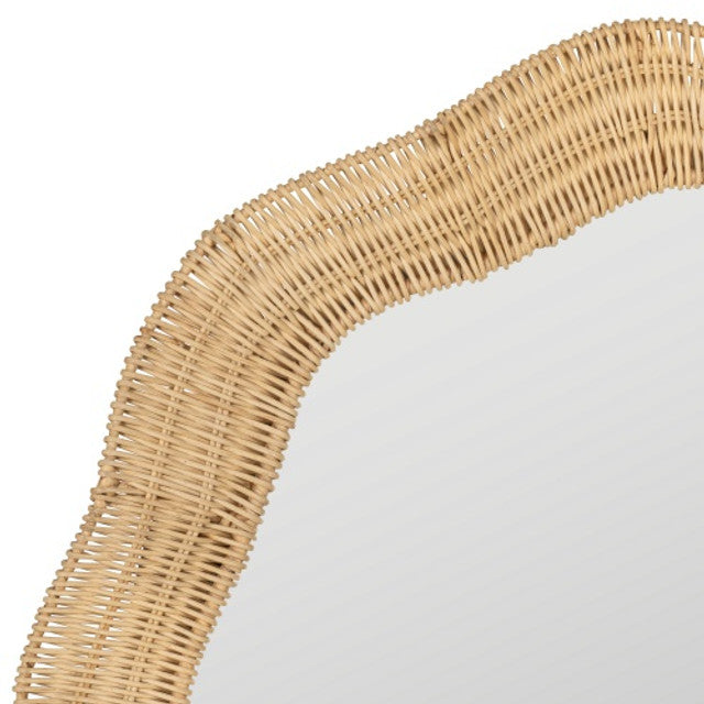 COOPER CLASSICS X ERIN GATES SCALLOPED LINDEN ROUND WALL MIRROR