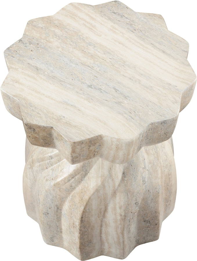 Caserta Travertine Finish Indoor/Outdoor Concrete End Table (Copia)