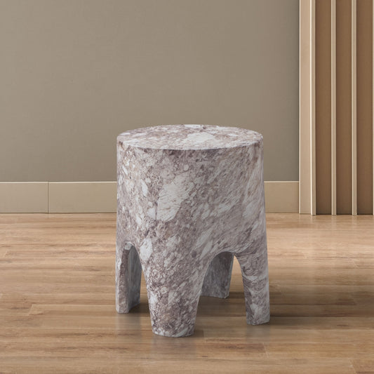Foligno Marble Finish Indoor/Outdoor Concrete End Table