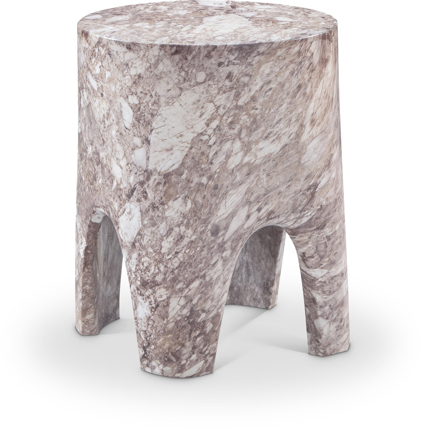 Foligno Marble Finish Indoor/Outdoor Concrete End Table