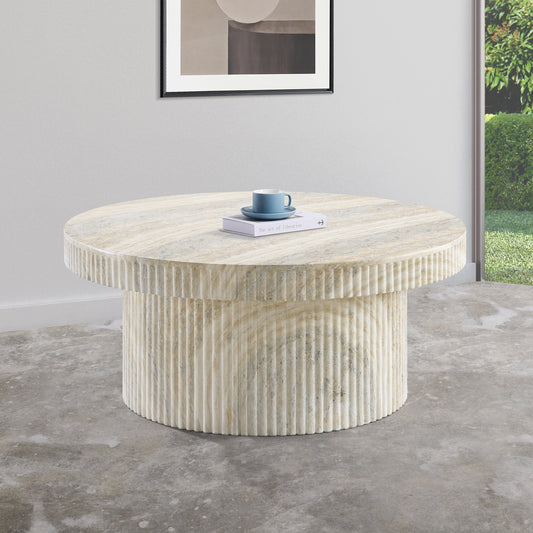 Legatto Travertine Finish Indoor/Outdoor Concrete Coffee Table