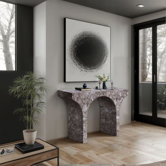 Pomezia Marble Finish Console Table