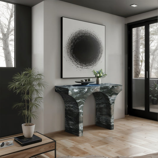 Pomezia Marble Finish Console Table