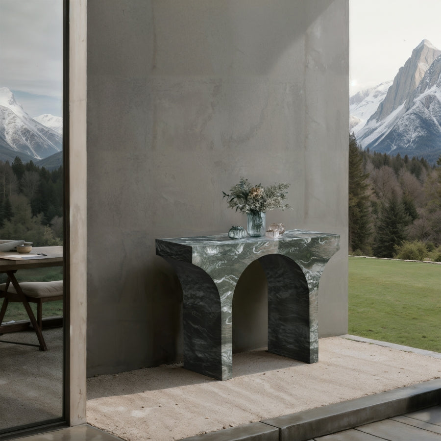 Pomezia Marble Finish Console Table