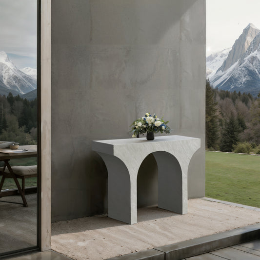 Pomezia Marble Finish Console Table