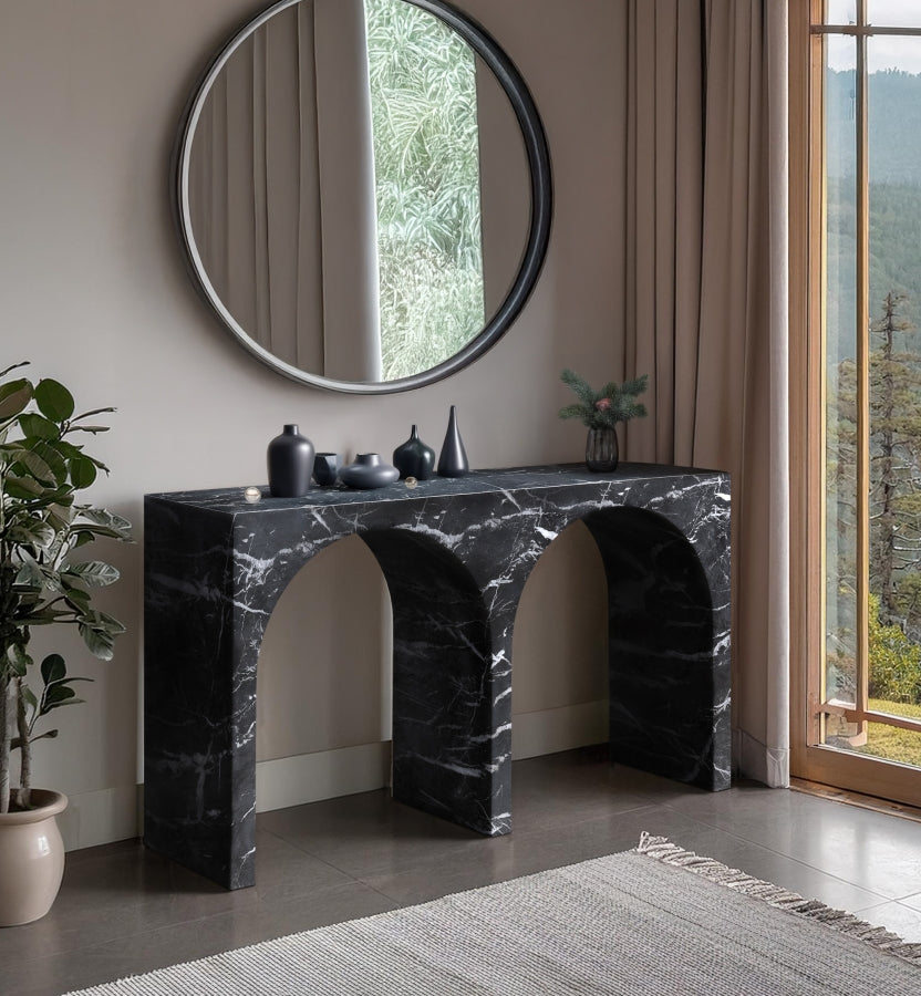 Faenza Marble Finish Console Table