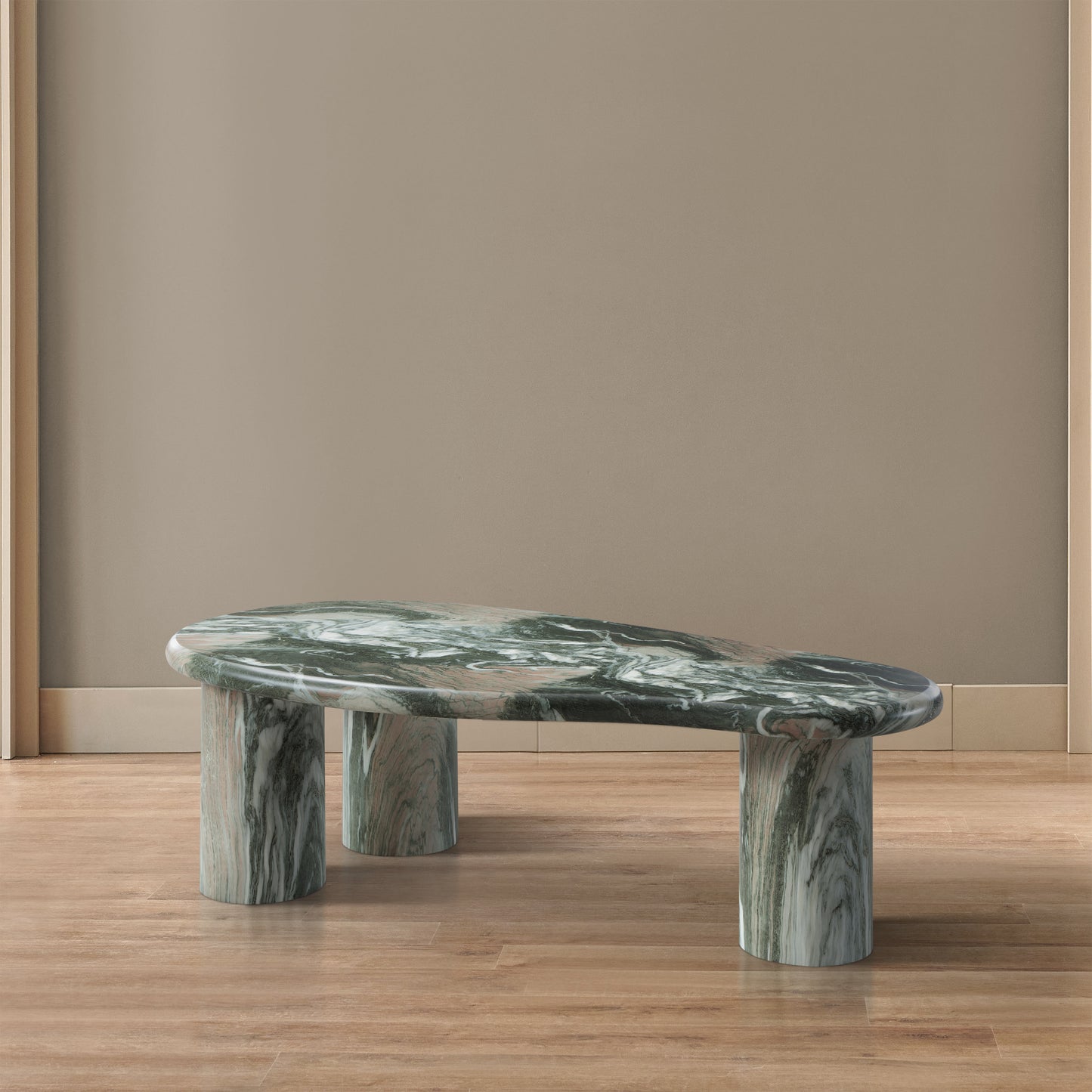 Sassari Travertine Finish Indoor/Outdoor Concrete Coffee Table
