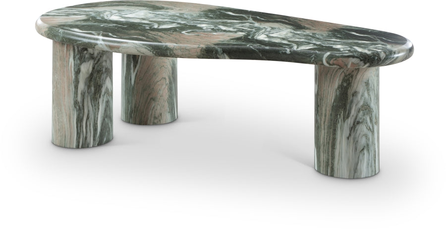 Sassari Travertine Finish Indoor/Outdoor Concrete Coffee Table