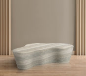 Monza Travertine Finish Indoor/Outdoor Concrete Coffee Table