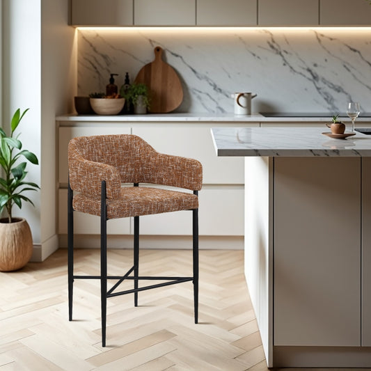Dame Fabric Upholstered Counter Stool