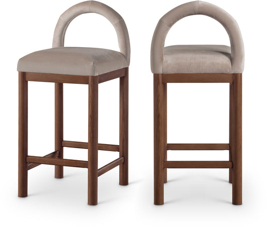 Conrad Velvet Upholstered Counter Stool