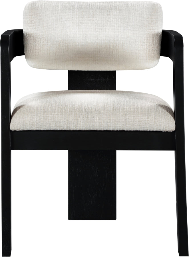 Sacha Linen Textured Fabric Upholstered Dining Chair