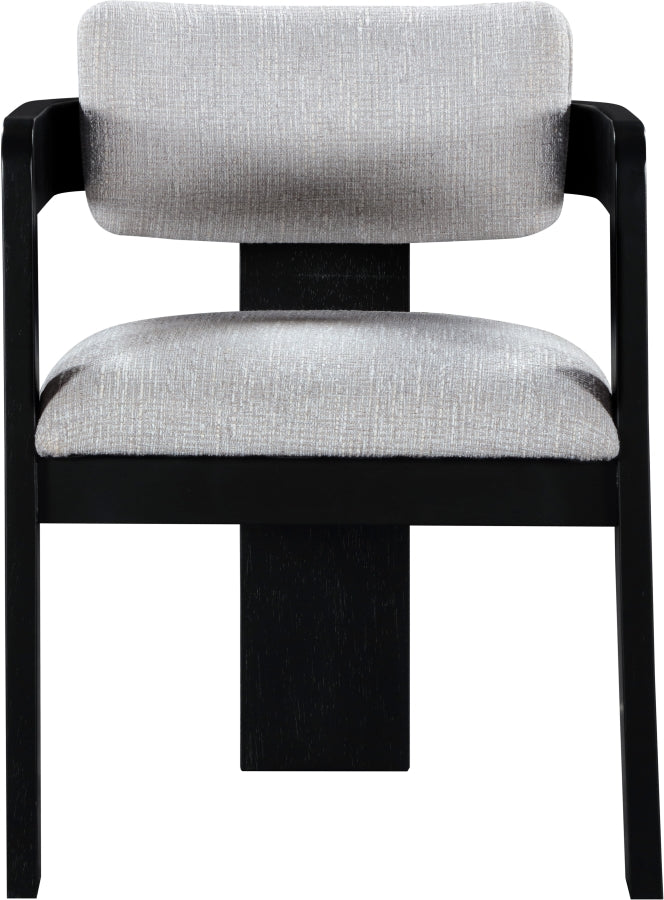 Sacha Linen Textured Fabric Upholstered Dining Chair