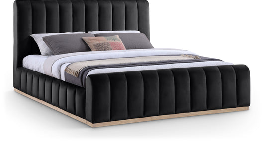 Amara Velvet Upholstered Bed Importada