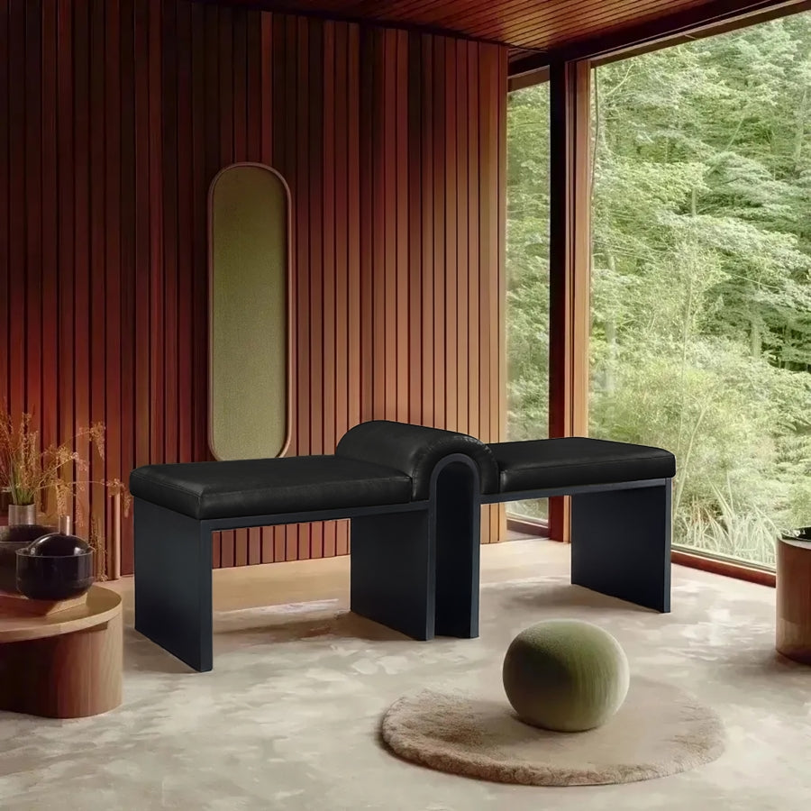 Delphine Vegan Leather Upholstered Bench