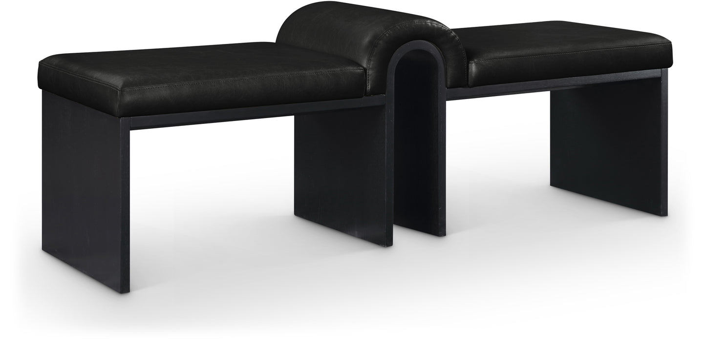 Delphine Vegan Leather Upholstered Bench