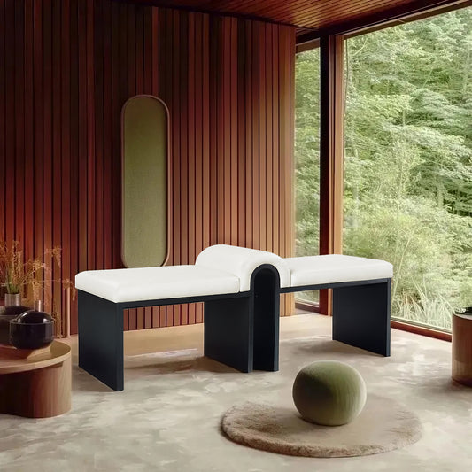 Delphine Vegan Leather Upholstered Bench