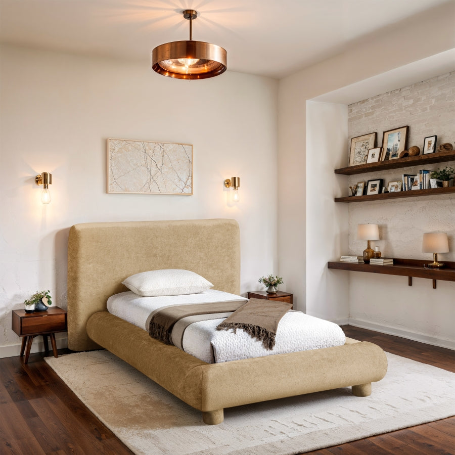 Modena Chenille Fabric Upholstered Bed