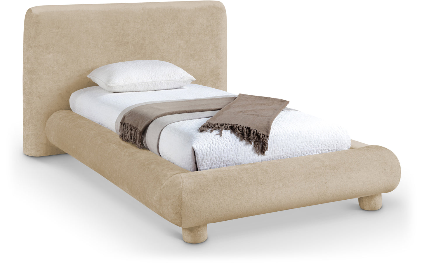 Modena Chenille Fabric Upholstered Bed