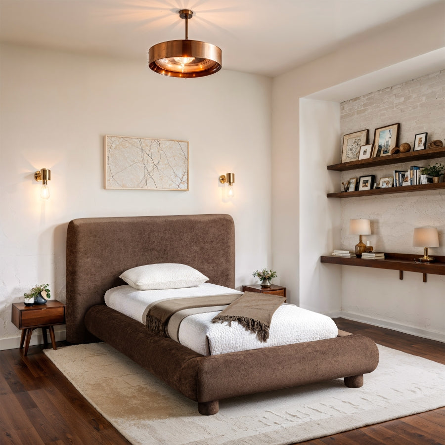 Modena Chenille Fabric Upholstered Bed