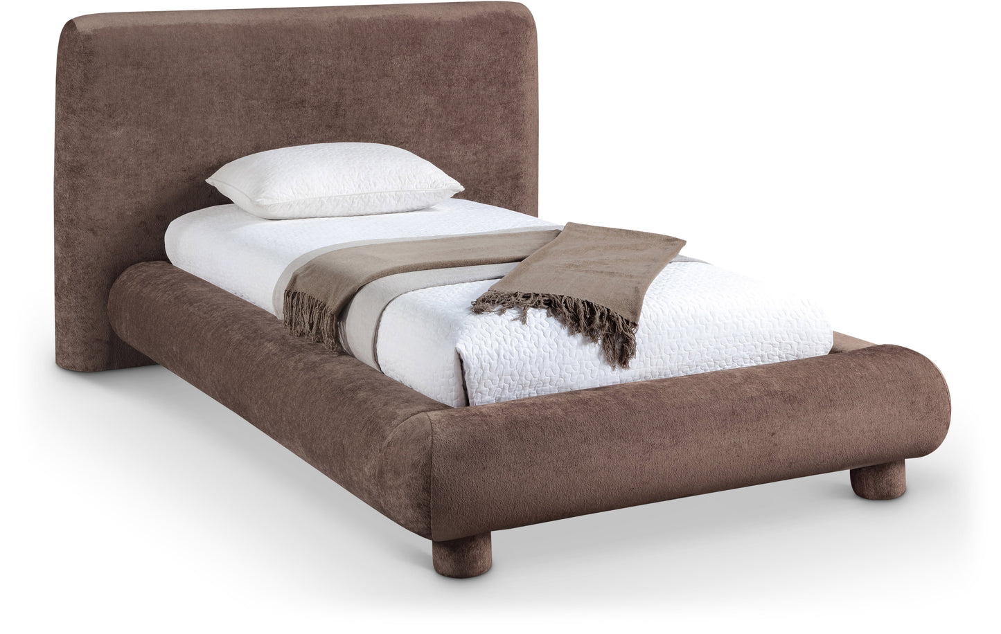 Modena Chenille Fabric Upholstered Bed