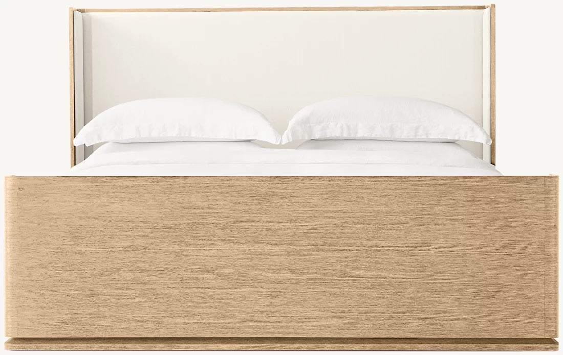 CAMA DE ABRIGO DE TELA LIGNÉ CON PIE DE CAMA