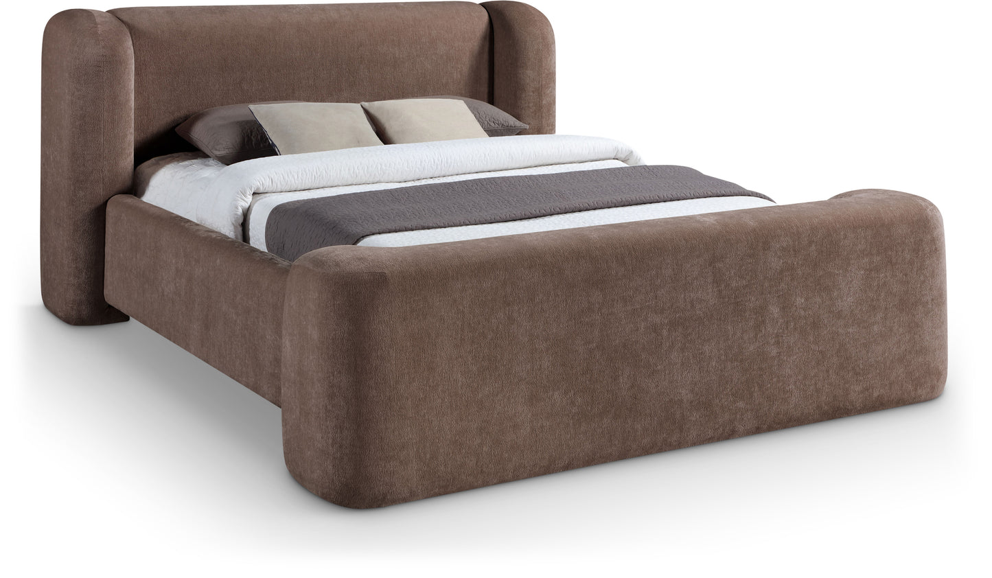 Modena Chenille Fabric Upholstered Bed
