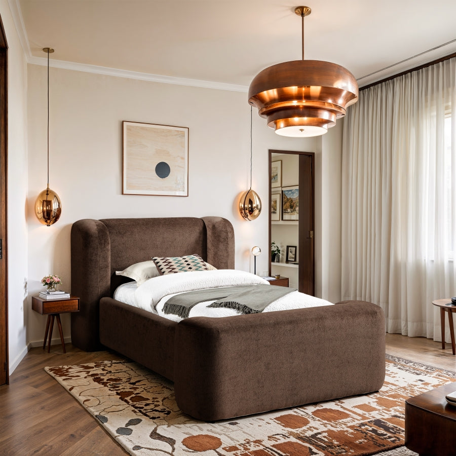 Modena Chenille Fabric Upholstered Bed
