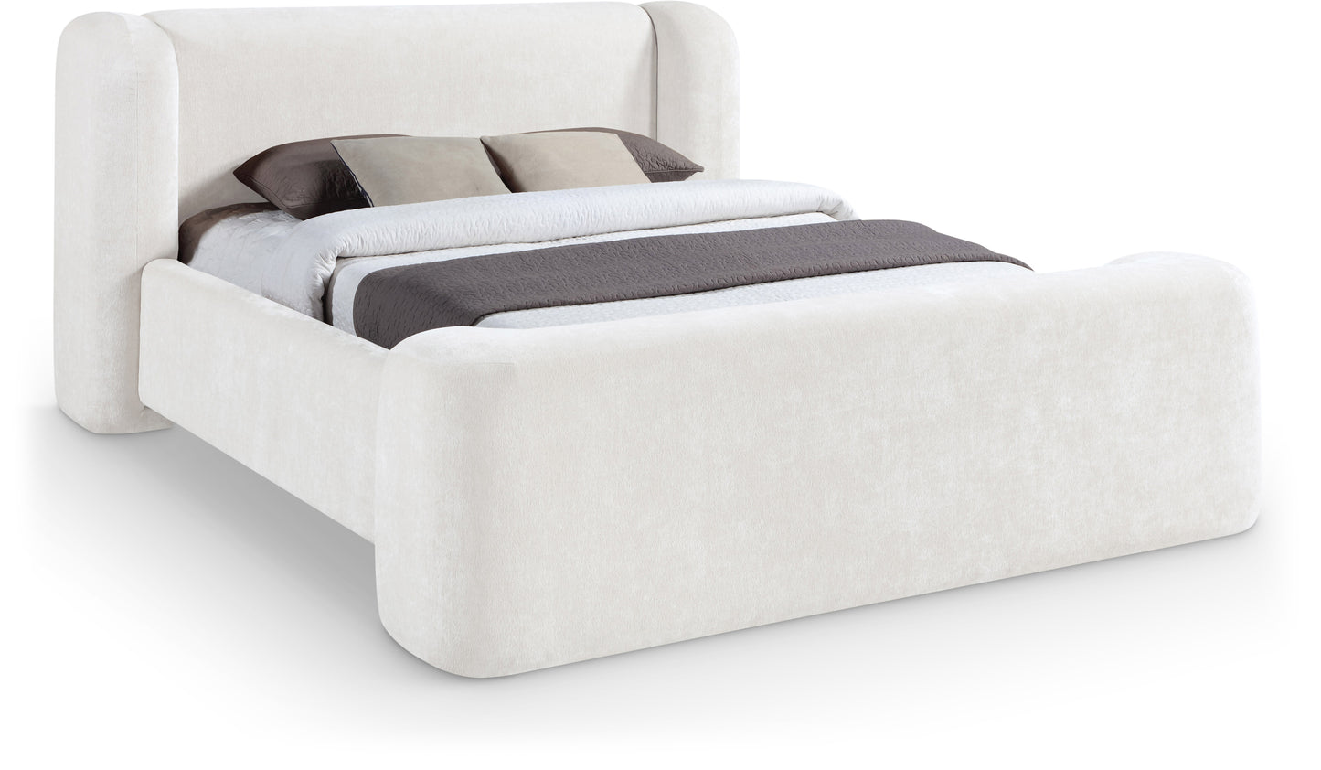 Modena Chenille Fabric Upholstered Bed